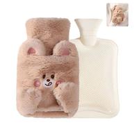 LHLZNB mini hot Water Bottle，hot Water Bottle，Multipurpose Hot Cold Compress Muscle Pain Relief Back Neck Shoulder Belly，Applicable to Adult and Children (Coffee)