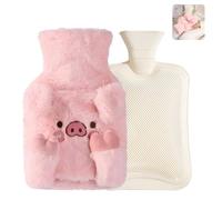 LHLZNB Mini hot Water Bottle，hot Water Bottle，Multipurpose Hot Cold Compress Muscle Pain Relief Back Neck Shoulder Belly，Applicable to Adult and Children (Pink)