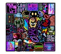 LHLZNB Neon Stickers - Cool Graffiti Stickers for Teens & Adults, Waterproof Vinyl Decals for Laptop, Water Bottles, Skateboard, Bike, Car, Helmet, Travel Luggage, Guitar, Toy, Phones, DIY Party
