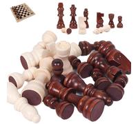 LHLZNB Premium Wooden Chess Set with- Perfect for Kids & Adults - Includes Chess and Draughts Board Game - Ideal for Travel & Home - Chess Set for Sale (Chess 1 inch)