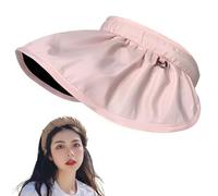 LHLZNB Sun Visors for Women, 2 in 1 Foldable Sun Visor Hat/Headbands, Sun Visor Hat Wide Brim, Women's Visors with UV Protection, Topless Sun Hat Summer for Outdoor Sports (UK, Alpha, M, L, Pink)