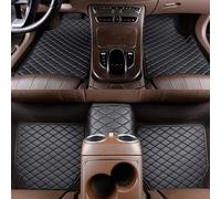 LHMM 5PC Car Floor Mats for Audi SQ7 SQ8 RS-Q3 RS-Q8 TFSI, Leather Auto Front Rear Row Carpet All Weather Anti-slip Wear-resistant Car Accessories,E Black
