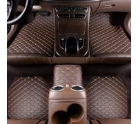 LHMM 5PC Car Floor Mats for Crv 2007-2011, Leather Auto Front Rear Row Carpet All Weather Anti-slip Wear-resistant Car Accessories,B Brown