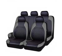 LHMM 9 Pcs Leather Car Seat Covers Full Set for i20 5-Door / i20 N 5-Door BC3 GB PB 2009-2026, Waterproof Breathable Front and Back Seats Protector Accessories,D Grey