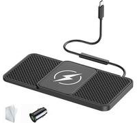 LHMM Car Charging Pad for Land Rover Range Rover/Sport/Velar, Fast Wireless Charger Mat Non-Slip Wireless Car Charger Silicone Pad,Type-C