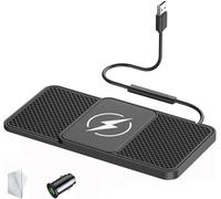 LHMM Car Charging Pad for Nissan Logan Leaf Pulsar Primera Skyline Quest Murano Rogue, Fast Wireless Charger Mat Non-Slip Wireless Car Charger Silicone Pad,USB