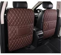 LHMM Car Seat Protector Large Kick Mat for Ford F-650 Super Duty, Seat Back Kick Protector Leather Waterproof Car Seat Kick Mat,Brown