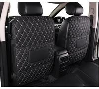 LHMM Car Seat Protector Large Kick Mat for Ford F-750 Super Duty 1999-2025, Seat Back Kick Protector Leather Waterproof Car Seat Kick Mat,Black