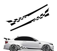 LHMM Car Stripe Sticker Racing Body Side Stripe Decal, for Mercedes Benz A-Class A35 A45 A180d A200d A220d A250e AMG Car Body PVC Pinstripe Decal Stickers Decoration, B schwarz