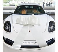 LHMTFCYY 1Pc Giant Car Bow,23 Inch Giant Gift Bow for Large Gift Decoration,Giant Presents,Lady Surprise Party,Wedding Reception,Birthday,Christmas Bows for Car,Gift Bow (white)