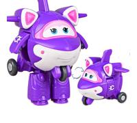 LHMYPP Crystal L5CM Children's Toys Super Wings New Toys Mini Hangar Version Deform Airplane Boy's Deformation Robot Creative Inertial Vehicle Girl's Transforming Car