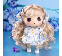 LHMYPP Floral Skirt Fashion Soft Dolls Kids Princess Doll 7.09 Inches Girl Dress-Up Ragdoll Simulation Dollhouse Toys Playsets Children's Accessories Toys