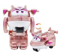 LHMYPP Golden Girl Mini Hangar Version Deform Airplane L5CM Children's Toys Super Wings New Toys Boy's Deformation Robot Creative Inertial Vehicle Girl's Transforming Car