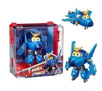 LHMYPP Jerome Creative Inertial Vehicle Girl's Transforming Car Hangar Version Deform Airplane Super Wings New Toys Boy's Deformation Robot L12CM Children's Toys
