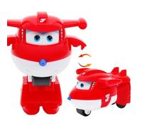 LHMYPP Jett L5CM Children's Toys Super Wings New Toys Mini Hangar Version Deform Airplane Boy's Deformation Robot Creative Inertial Vehicle Girl's Transforming Car