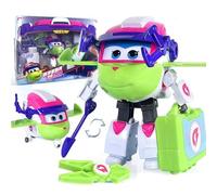 LHMYPP Kurui Research Professional Kit+Experimental Toolbox+Tools Super Wings New Toys Boy's Creative Deformation Robot Children's Toys Girl's Transforming Airplane