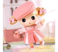 LHMYPP Pink Skirt 7.09 Inches Girl Dress-Up Ragdoll Kids Princess Doll Simulation Dollhouse Toys Playsets Fashion Soft Dolls Children's Accessories Toys Birthday Gifts