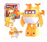 LHMYPP XiaoWan Super Wings New Toys L12CM Children's Toys Hangar Version Deform Airplane Boy's Deformation Robot Creative Inertial Vehicle Girl's Transforming Car
