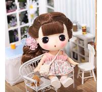 LHMYPP Younger Sister Fashion Soft Dolls Kids Princess Doll 7.09 Inches Girl Dress-Up Ragdoll Simulation Dollhouse Toys Playsets Children's Accessories Toys