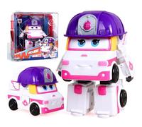 LHMYPP Zoey Super Wings New Toys L12CM Children's Toys Hangar Version Deform Airplane Boy's Deformation Robot Creative Inertial Vehicle Girl's Transforming Car