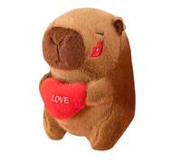 LHOEST Capybara Plush Toy 25 CM Plush Pillow Capybara Teddy with Heart Cartoon Stuffed Animal Birthday capybara Gifts for Girls Boys Cute Doll Plush Toys for Kids Adults Animal Lovers