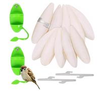 LHOEST Cuttlefish Bone for Birds: 7-9 11-13CM 10PCS Large Cuttlefish Bone for Tortoise Snails Budgies Natural Cuttlefish for Birds Toys with 2 Bird Cuttlebone Holder Natural Calcium and Mineral Supply