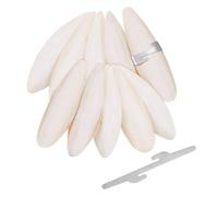 LHOEST Cuttlefish Bone for Birds 7-9CM / 11-13CM, 10 Pieces Large Cuttlefish Bone for Tortoise Snails Budgies Natural Cuttlefish for Birds Toys with 2 Metal Holders Natural Calcium and Mineral Supply