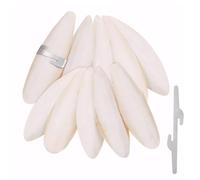 LHOEST Cuttlefish Bone for Birds 9-12 CM 10 Pieces Large Cuttlefish Bone for Tortoise Snails Budgies Natural Cuttlefish for Birds Toys with 2 Metal Holders Natural Calcium and Mineral Supply