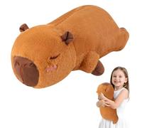 LHOEST Large Capybara Plush Toy 45 CM Kawaii Plush Pillow Teddy Capybara Stuffed Animal Doll Cute Plushies Pillow Birthday for Girls Boys Kids Aldults Cartoon Stuffed Animals Brown