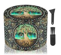 LHOEST Large Grinder 63 MM Crusher 40 Grinding Teeth Metal Grinder Tree Design Cool 4 Layers Grinders Metal Crusher for Spice Mill with Scraper Plastic Brush