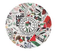 LHOEST Pack of 100 Palestine Stickers, Palestine Stickers, Free Palestine Stickers, Palestine Car Stickers for Laptop, Water Bottle, Guitar, Bicycle