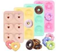 LHOEST Silicone Donut Moulds for Baking Doughnut Mould Tray BPA Free