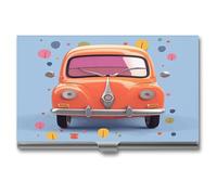 LHOKDR Business Card Holder,Metal Case Pocket,Holder for Women & Men,Credit Card Case Cartoon Car Print Card Case for Business Cards
