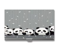 LHOKDR Business Card Holder,Metal Case Pocket,Holder for Women & Men,Credit Card Case Funny Baby Panda Print Card Case for Business Cards