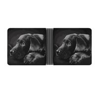 LHOKDR Pocket Wallet, Black Labrador Puppy Printed Multifunctional Wallet,simple Travel Wallet,unisex Wallet, black, One Size, Contemporary