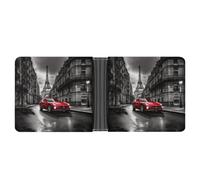 LHOKDR Pocket Wallet, City Street Red Car Printed Multifunctional Wallet,simple Travel Wallet,unisex Wallet, black, One Size, Contemporary