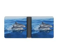 LHOKDR Pocket Wallet, Dolphin Family Printed Multifunctional Wallet,simple Travel Wallet,unisex Wallet, black, One Size, Contemporary