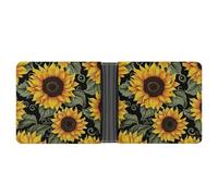 LHOKDR Pocket Wallet, Floral Sunflower Printed Multifunctional Wallet,simple Travel Wallet,unisex Wallet, black, One Size, Contemporary