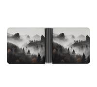 LHOKDR Pocket Wallet, Foggy Mountains Printed Multifunctional Wallet,simple Travel Wallet,unisex Wallet, black, One Size, Contemporary