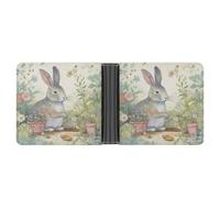 LHOKDR Pocket Wallet, Garden Bunny Printed Multifunctional Wallet,simple Travel Wallet,unisex Wallet, black, One Size, Contemporary