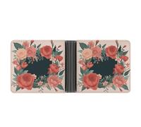 LHOKDR Pocket Wallet, Mother's Day Bouquet Printed Multifunctional Wallet,simple Travel Wallet,unisex Wallet, black, One Size, Contemporary
