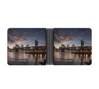 LHOKDR Pocket Wallet, New York Bridge Printed Multifunctional Wallet,simple Travel Wallet,unisex Wallet, black, One Size, Contemporary