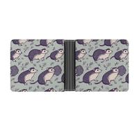LHOKDR Pocket Wallet, Opossum Printed Multifunctional Wallet,simple Travel Wallet,unisex Wallet, black, One Size, Contemporary