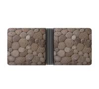 LHOKDR Pocket Wallet, Petoskey Stone Printed Multifunctional Wallet,simple Travel Wallet,unisex Wallet, black, One Size, Contemporary