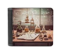 LHOKDR Portable Card Holder Wallet, Chemistry Lab Printed Multifunctional Wallet,simple Travel Wallet,unisex Wallet, black, One Size, Contemporary