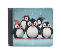 LHOKDR Portable Card Holder Wallet, Cute Penguins Printed Multifunctional Wallet,simple Travel Wallet,unisex Wallet, black, One Size, Contemporary