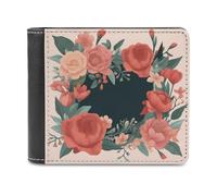 LHOKDR Portable Card Holder Wallet, Mother's Day Bouquet Printed Multifunctional Wallet,simple Travel Wallet,unisex Wallet, black, One Size, Contemporary