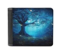 LHOKDR Portable Card Holder Wallet, Mystical Fantasy Blue Nature Printed Multifunctional Wallet,simple Travel Wallet,unisex Wallet, black, One Size, Contemporary