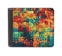 LHOKDR Portable Card Holder Wallet, Pixel Art Pattern Printed Multifunctional Wallet,simple Travel Wallet,unisex Wallet, black, One Size, Contemporary