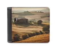 LHOKDR Portable Card Holder Wallet, View Of Typical Tuscany Landscape Printed Multifunctional Wallet,simple Travel Wallet,unisex Wallet, black, One Size, Contemporary
